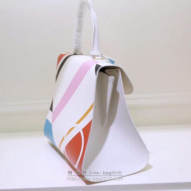 DELVAUX女包 春夏新款 Delvaux埃塞俄比亞系列 精選牛皮 Brillant手袋 中號 德爾沃女手提包 DV0028塞白  fcs1204